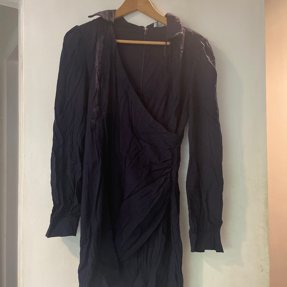 Juniper Blu long sleeved dark blue dress